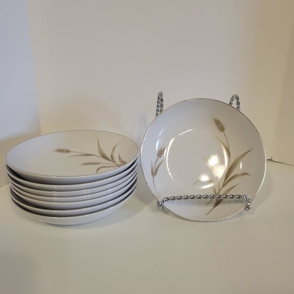 Vintage West Wheat Fine China Set of 8 Bread & Butter 6 3/8" Plates - Picture 1 of 4
